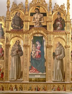 Madonna y el Niño con Santos